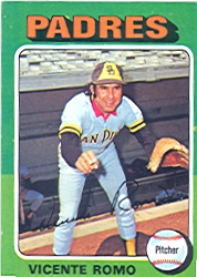1975 Topps Mini Baseball Cards      274     Vicente Romo